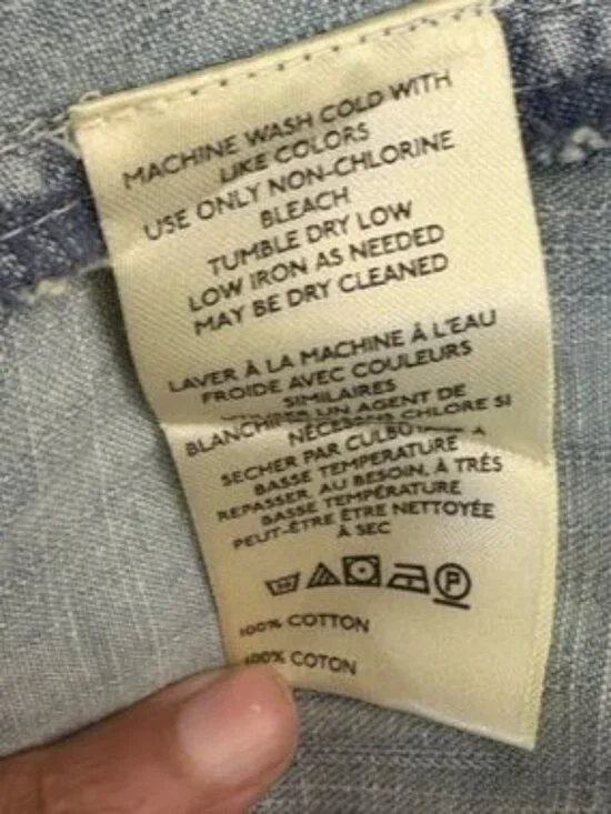 FP We The Free Mia Denim Playsuit Romper 100% cotton NWT Size M - Picture 10 of 10